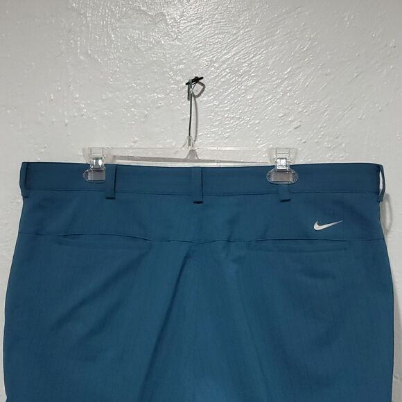 Nike Tour Performance Golf Pants in Teal Blue Pin Stripe Size 38x30 - Picture 10 of 15